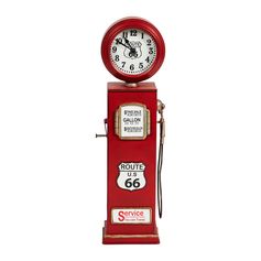 Horloge métal et pastique rouge H 37.3cm