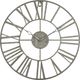 Horloge murale vintage métal chiffres romains grise D 36.5cm