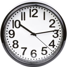 Horloge ronde noire et blanche D 22cm