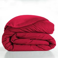 Housse de couette coton 57 fils rouge 220x240cm