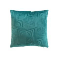 Housse de coussin CIRCLES bleue velours 40x40cm