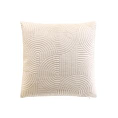 Housse de coussin CIRCLES naturelle velours 40x40cm