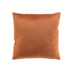 Housse de coussin CIRCLES terracotta velours 40x40cm