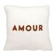 Housse de coussin effet bouclette AMOUR 40x40cm