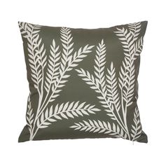 Housse de coussin extérieur feuilles beige et kaki 40x40cm