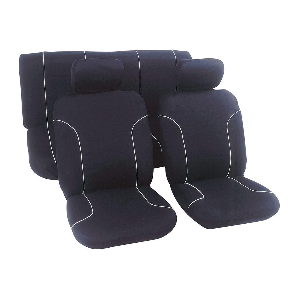 Siège arrière noir blanc sac de rangement coussin de siège auto coussin de  protection de siège HOUSSE DE SIEGE - COUVRE SIEGE - Cdiscount Auto
