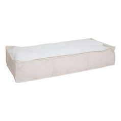Housse de rangement dessous de lit DRESSY beige 100x45x20cm