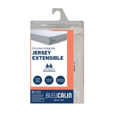 Housse matelas intégrale avec fermeture extensible 160x200cm - BLEU CALIN