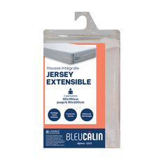 Housse matelas intégrale avec fermeture extensible 90x190cm - BLEU CALIN