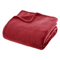Jeté de lit polyester flanelle rouge 180x230cm