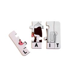 Jeu de 12 cartes puzzle 9x10cm