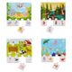 Jeu de mémoire puzzle animaux 4 décors
