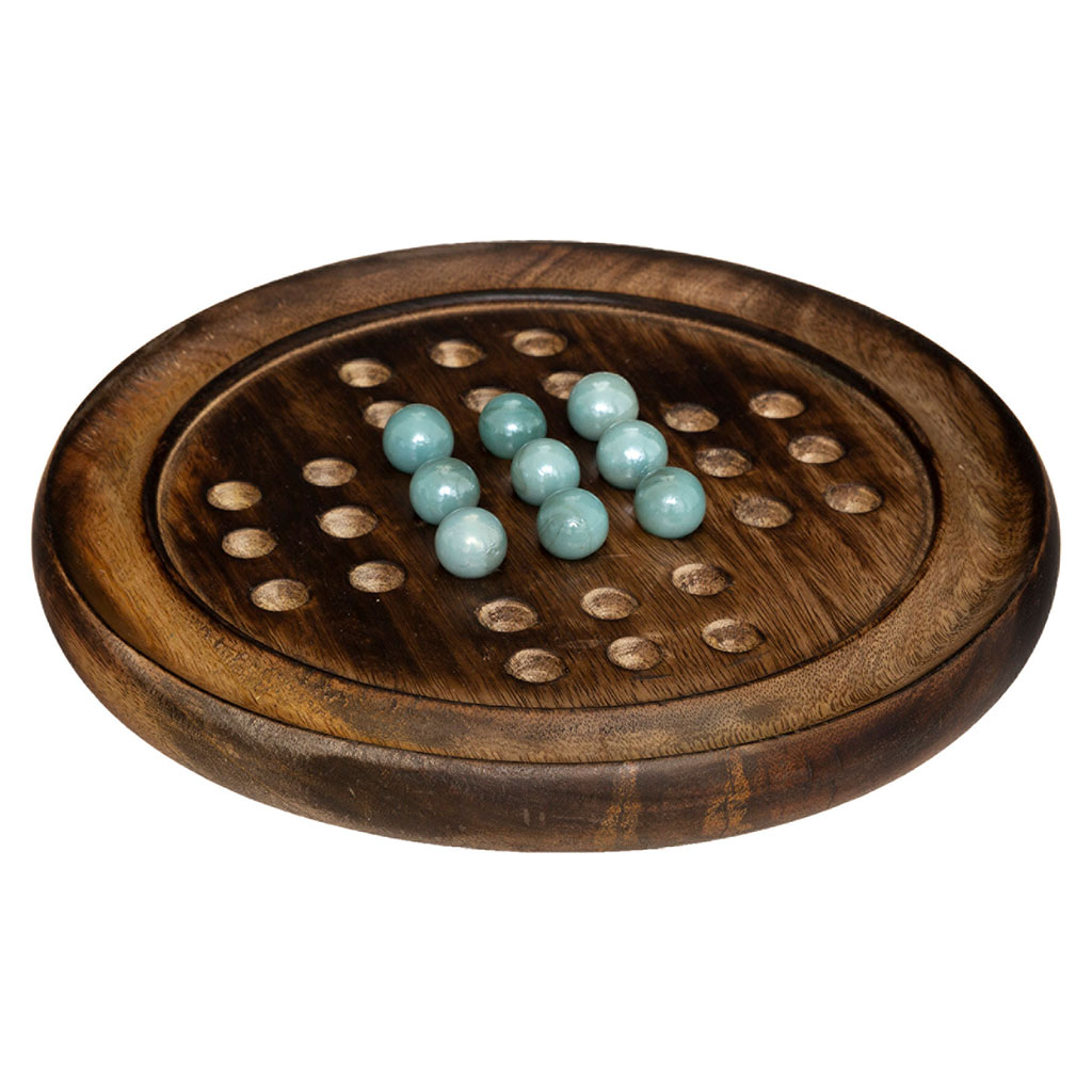 Jeu solitaire bois de manguier D 22cm Centrakor