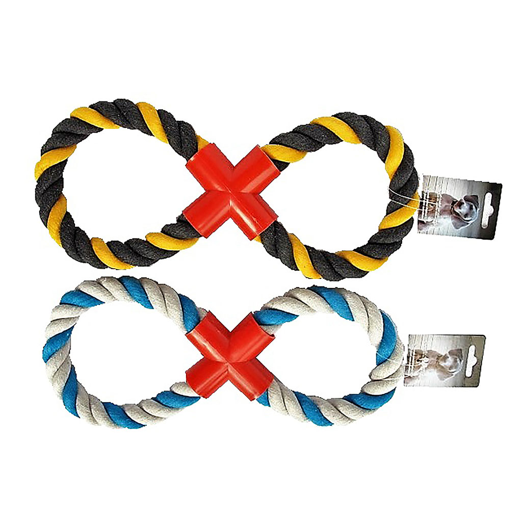 Jouet corde en 8 coton pour chien