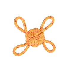 Jouet pour chien corde nœud orange D 11cm