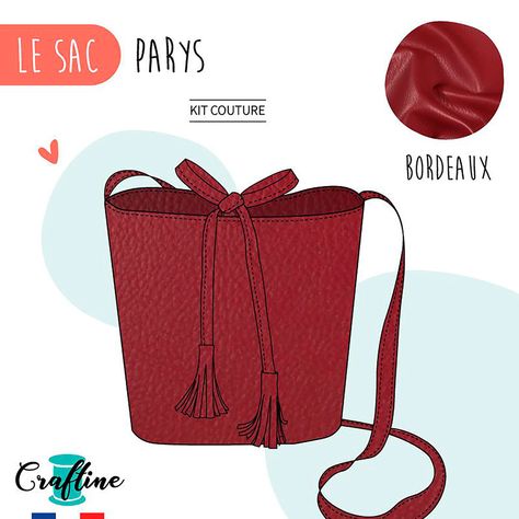 Kit couture sac seau PARYS bordeaux - CRAFTINE