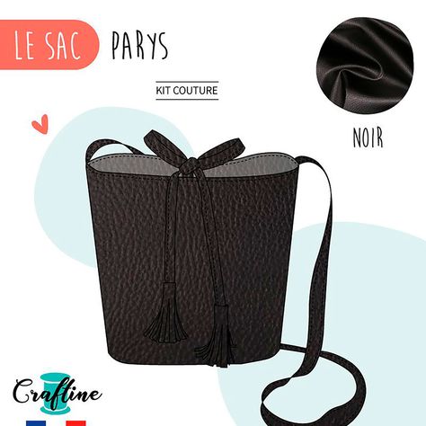 Kit couture sac seau PARYS noir - CRAFTINE