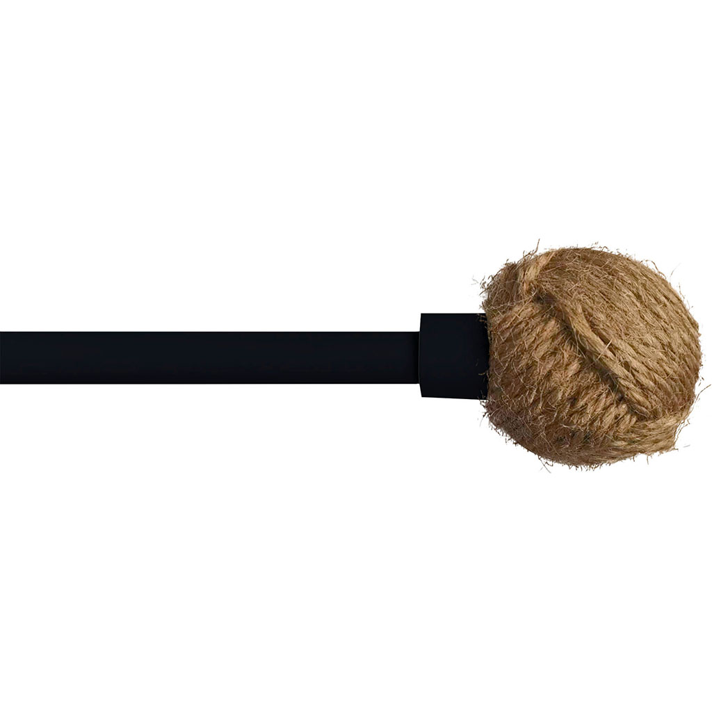 Kit de tringle extensible embout ADA avec corde noir mat 130-240cm