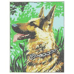 Kit point de croix berger allemand 15x20cm