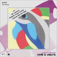 Kit point de croix gros point dauphin 15x15cm