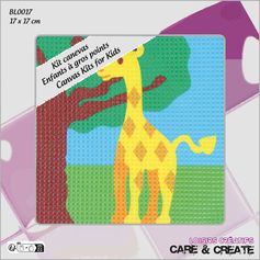 Kit point de croix gros point girafe 15x15cm
