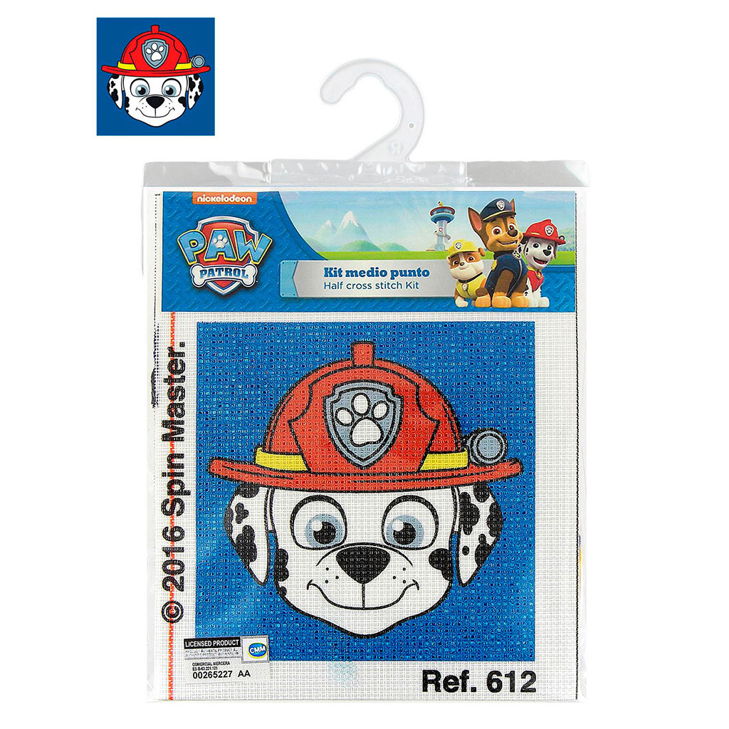 Kit point de croix Pat'Patrouille Marcus 12x12cm Centrakor