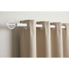Kit tringle à rideaux fer forgé jungle blanc 120-210cm