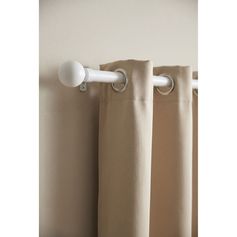 Kit tringle à rideaux fer forgé lune blanc 120-210cm