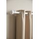 Kit tringle à rideaux fer forgé lune blanc 120-210cm