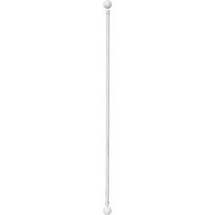 Kit tringle extensible et embout BASIC  en métal blanc 120-210cm