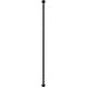 Kit tringle extensible et embout BASIC en métal noir 120-210cm