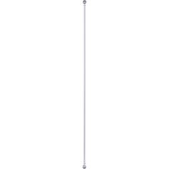 Kit tringle extensible et embout en métal et aluminium blanc laqué 210-380cm