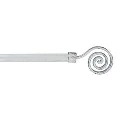 Kit tringle extensible et embout spirale blanc noir 120-210cm