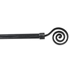 Kit tringle extensible et embout spirale noir argent 120-210cm