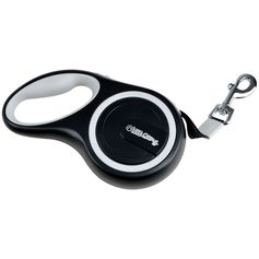 Laisse rétractable blanche et noire 8m