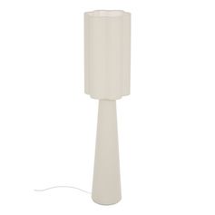 Lampadaire fleur BLANCA lin 28x124cm
