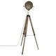 Lampadaire spot EBOR métal trépied bois H150