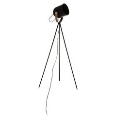 Lampadaire trépied BIL noir H136cm