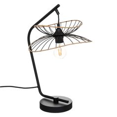 Lampe à poser arc ALARA noir H 50cm