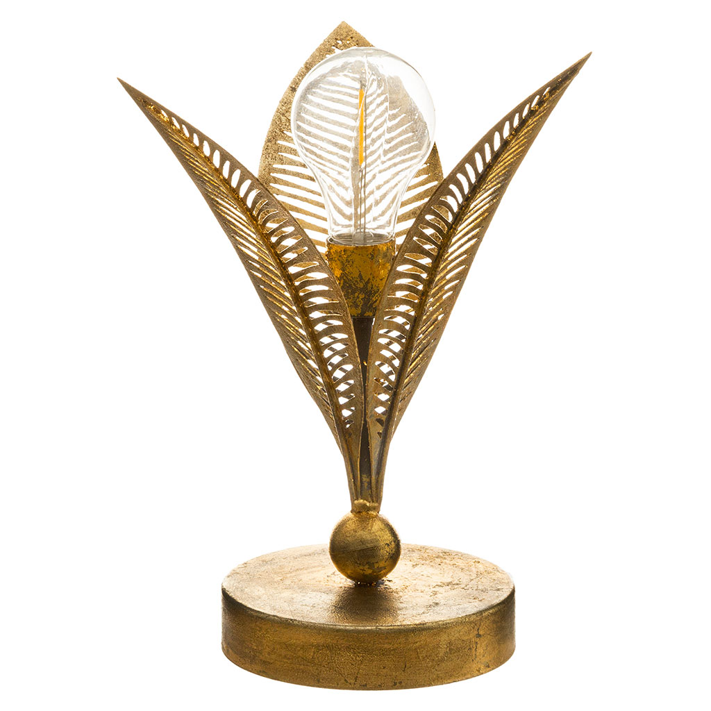 Lampe à piles CACTI métal dorée H 29cm - Centrakor