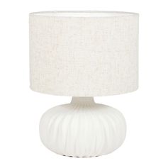 Lampe à poser JULIA céramique blanc H 32cm