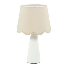 Lampe à poser MATHILDE céramique blanc H 34cm