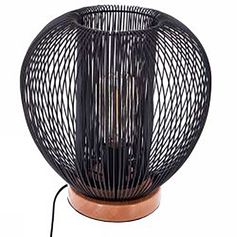 Lampe à poser métal fil noire H 27cm