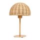 Lampe ALIX métal et rotin beige H 33cm
