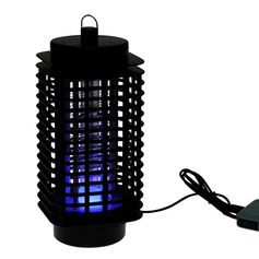 Lampe anti-moustique ronde noire D 10cm