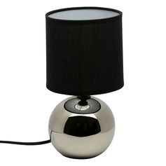 Lampe boule TIMEO argent H 25cm
