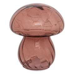 Lampe champignon MALU led verre rose H 15cm