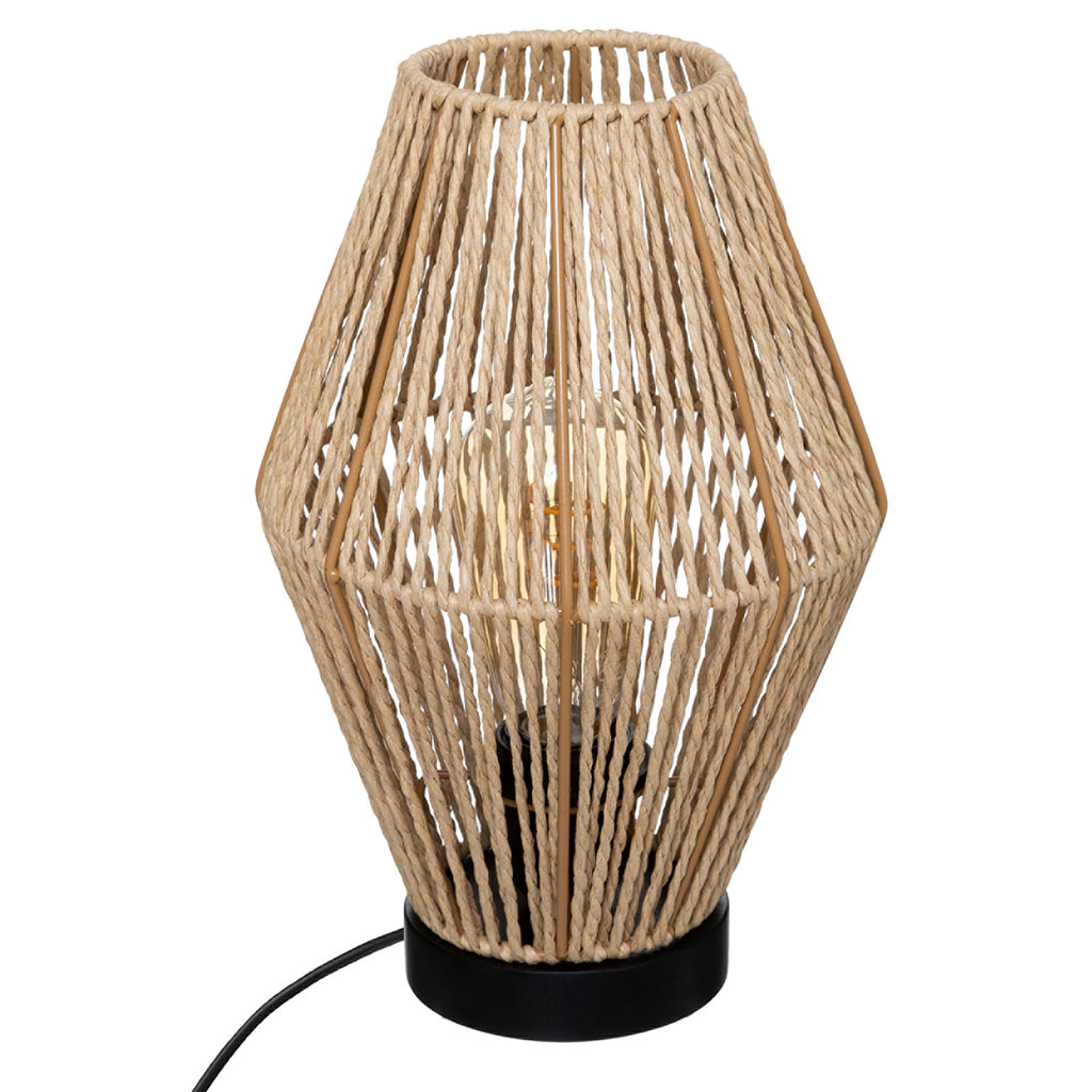 Lampe corde naturelle 19.5x29.5cm