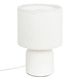 Lampe de chevet bouclette blanc H 22cm
