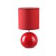 Lampe de chevet céramique boule rouge H 25cm